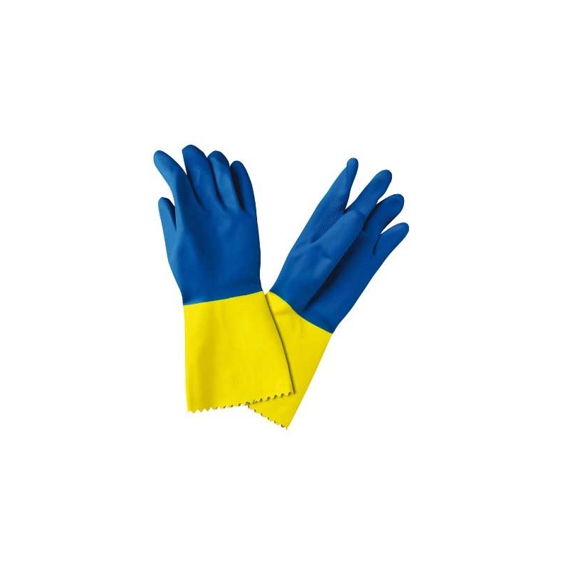 Guante latex bicolor reforz t6 - Suinplas