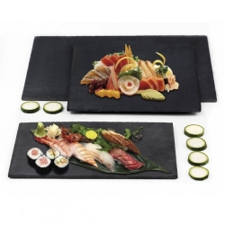 Plato pizarra cuadrado 25x25cm   - Suinplas