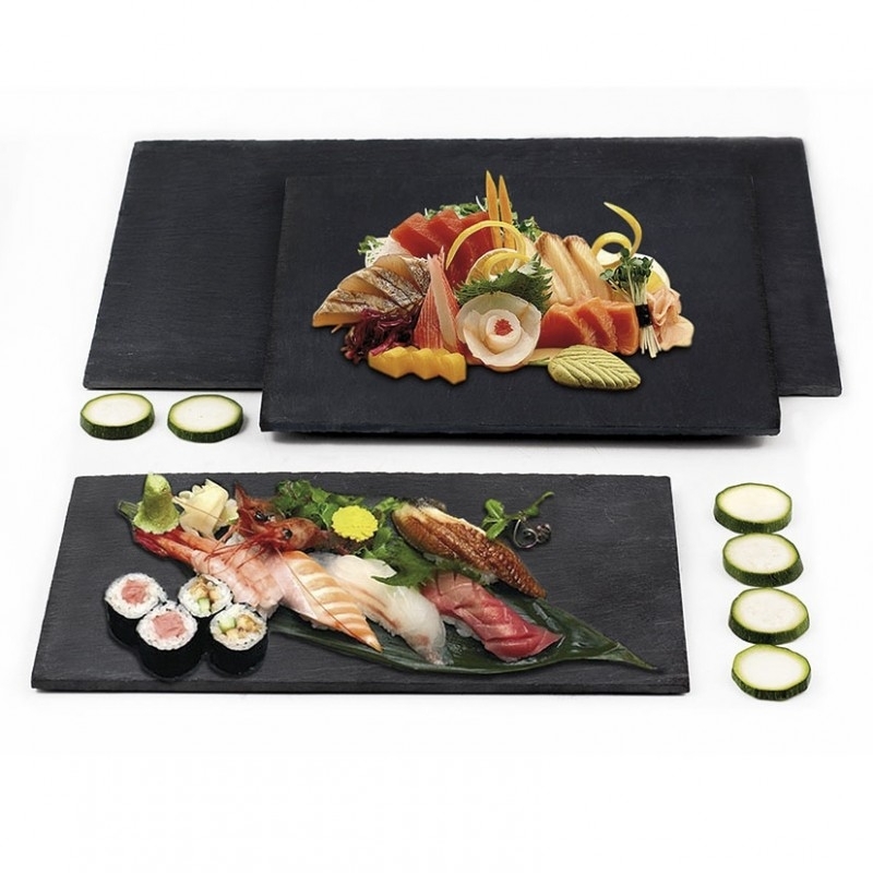 Plato pizarra cuadrado 25x25cm   - Suinplas