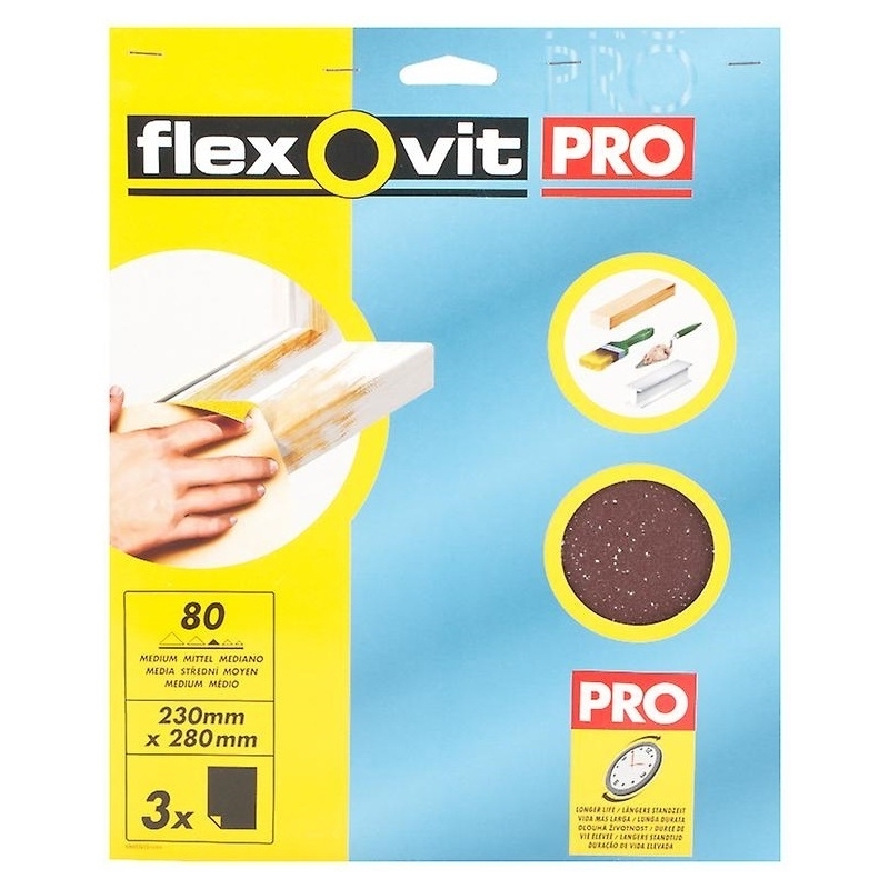 Lija papel alto rendimiento 230x280 gr 80 3ud - Suinplas