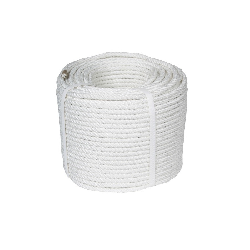 Cuerda  poliester blanca 4 cabos 10mm  ml - Suinplas