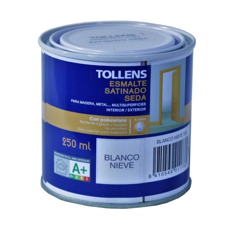 Esmalte tollens satin  b/a 250ml blanco nieve - Suinplas