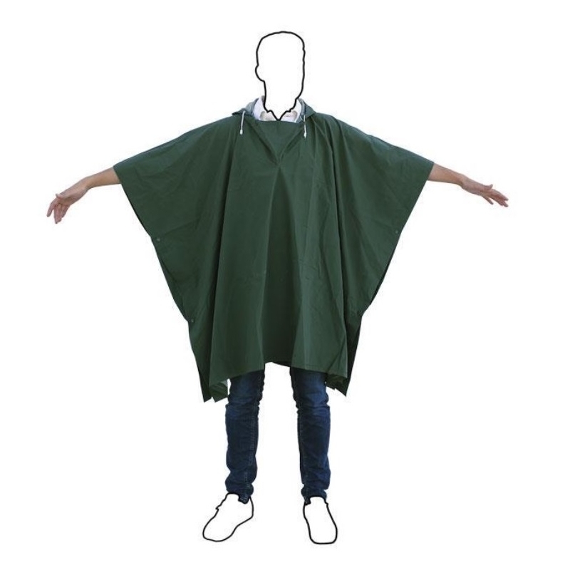 Poncho de agua verde pvc/poliester talla unica - Suinplas