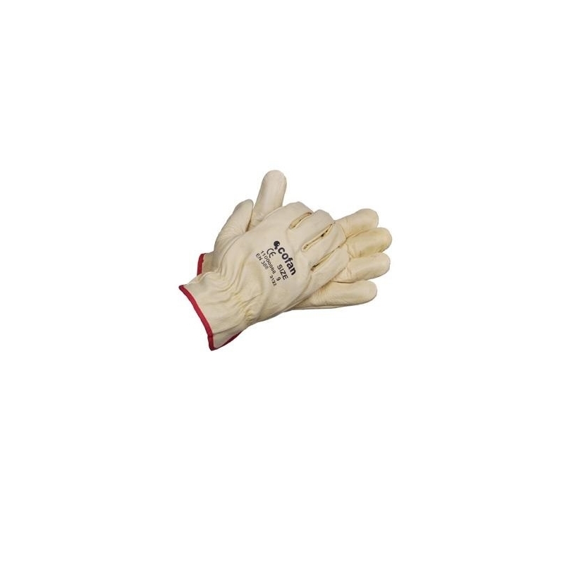 Guante piel vacuno amarillo t8 - Suinplas