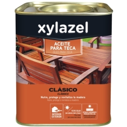 Xylazel aceite para teca color incoloro 750 ml - Suinplas