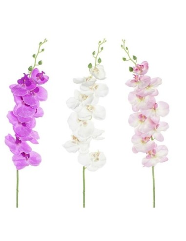 FLOR POLIESTER PLASTICO 14x7x91 ORQUIDEA 3 SURT.