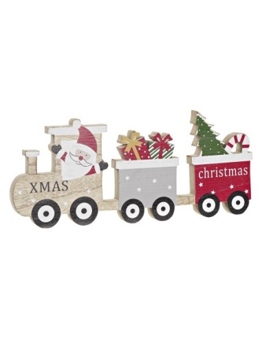 NAVIDAD DECORACION MDF 38X2X16,5 TREN NATURAL