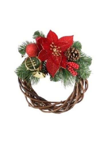 NAVIDAD DECORACION RATTAN 25CM xxx