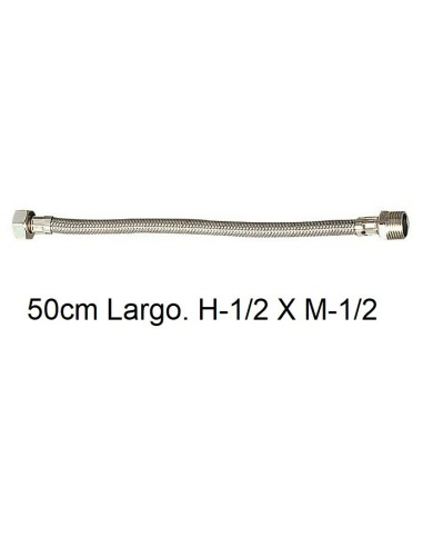 LATIGUILLO FLEXIBLE 13MM 50CM H 1/2"X M 1/2"