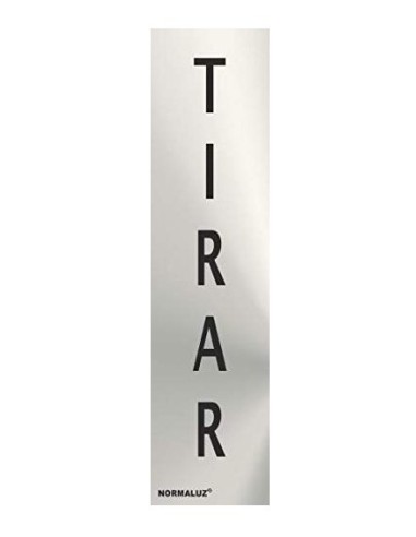 SEÑAL INOX TIRAR 200X50mm