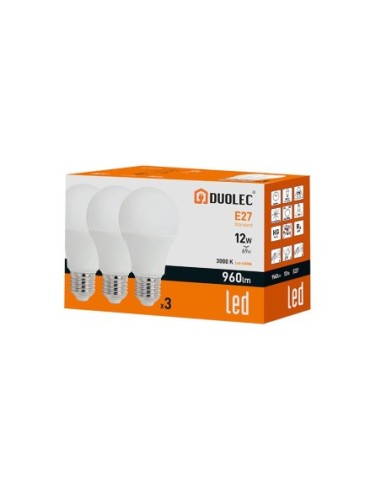 BOMBILLA LED ESTANDAR 12W 3000K 960 LM 3UD