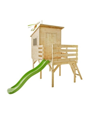 CASITA DE MADERA INFANTIL CON TOBOGAN PORLAND D07000001 984,03 €