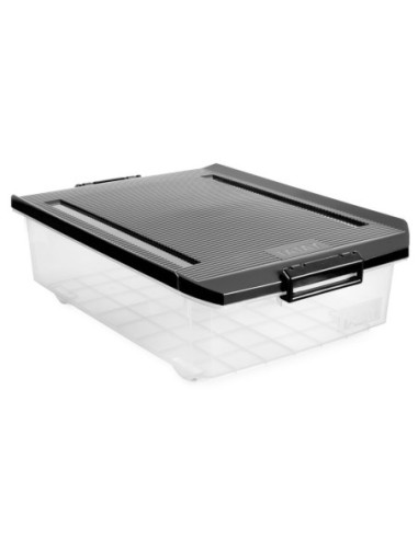 CAJA MULTIUSOS BAJO CAMA TAPA NEGRA 32Litros