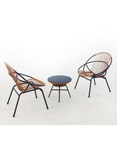 CONJUNTO DE JARDIN MOD. BISTRO (2 SILLONES + MESITA)