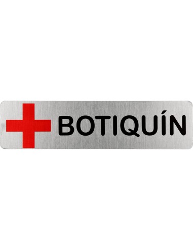 SEÑAL INOX BOTIQUIN 200X50mm