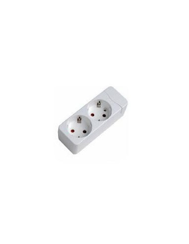 BASE MULTIPLE 2 TOMAS SIN CABLE 16A BLANCO