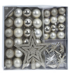 accesorios para decorar en navidad. set 45 adornos arbol