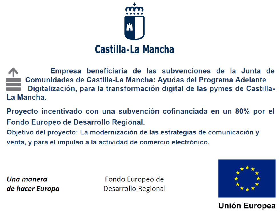 Empresa beneficiaria de las subvenciones de la Junta de Comunidades de Castilla-La Mancha